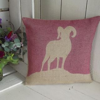 ' mountain goat ' cushion by rustic country crafts