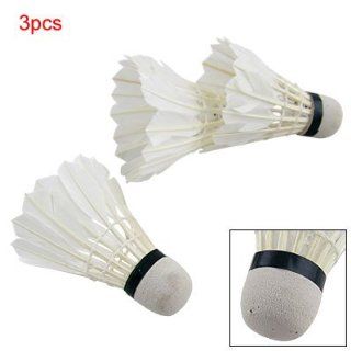 3Pcs White Feather Foam Badminton Shuttlecock Ball Game  Sports & Outdoors