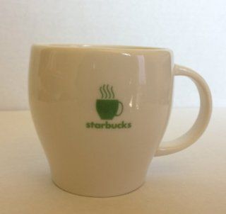 Starbucks Coffee 2003 Barista Abbey II Mug White/green 7.5 Oz.  
