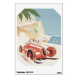 Grand Prix of Monaco ~ Vintage Car Racing Ad Room Graphic