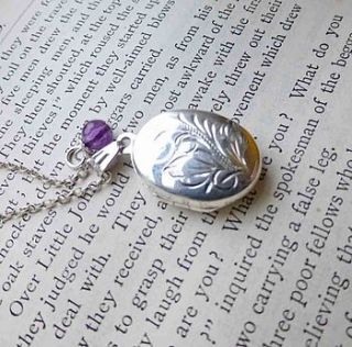 silver semi precious pendant necklace by lime tree design