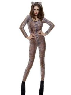 Fever Women's Tiger Print Bodysuit In Display Box, Multi, One Size Sex And Sensuality Products Clothing