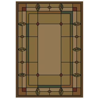 Shaw Living 5 ft 3 in x 7 ft 7 in Rectangular Tan Transitional Area Rug