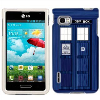 T Mobile LG Optimus F3 British Blue Police Box Phone Case Cover Cell Phones & Accessories