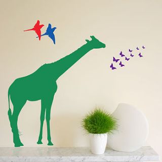 individual safari animal wall stickers by the bright blue pig