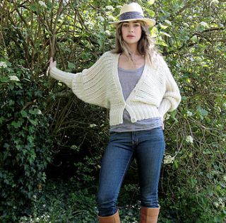 angel cardigan knitting kit by purl alpaca designs