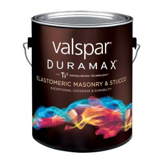 Valspar Duramax Elastomeric Masonry and Stucco 126 fl oz Exterior Flat Tintable Latex Base Paint and Primer in One with Mildew Resistant Finish
