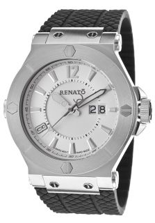 Renato WS S WRU R519  Watches,Mens Wilde Beast Black Rubber Silver Tone Dial, Limited Edition Renato Quartz Watches