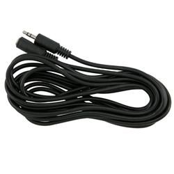Black 3.5mm Stereo Plug to Jack 12 foot Extension Cable (Pack of 2) Eforcity A/V Cables