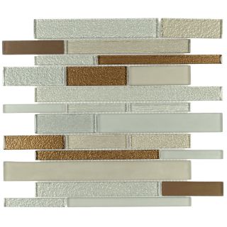 Elida Ceramica Spring Brick Glass Mosaic Subway Indoor/Outdoor Wall Tile (Common 12 in x 14 in; Actual 11.75 in x 11.75 in)