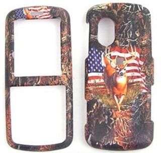 Samsung GRAVITY t459 Hunter Series Camo Camouflage Deer & USA Flag Hard Case/Cover/Faceplate/Snap On/Housing Cell Phones & Accessories