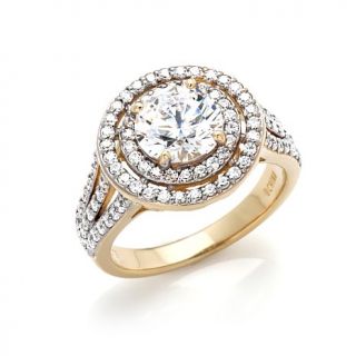 Jean Dousset 3ct Absolute™ Round Double Circle Pavé Ring