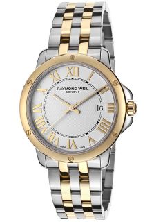 Raymond Weil 5591 STP 00308  Watches,Mens Tango White Textured Dial Two Tone Stainless Steel, Luxury Raymond Weil Quartz Watches