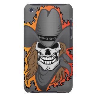 Flaming Cowboy Skull Case Mate iPod Touch Case