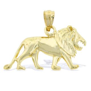 Diamond Cut Lion Necklace Charm in 10K Gold   Zales