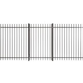Merchants Metals Black Galvanized Steel Fence Gate (Common 72 in x 48 in; Actual 70 in x 44 in)