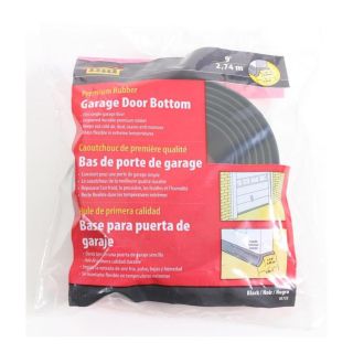 M D Building Products 2 in x 9 ft Black Rubber Garage Weatherstrip