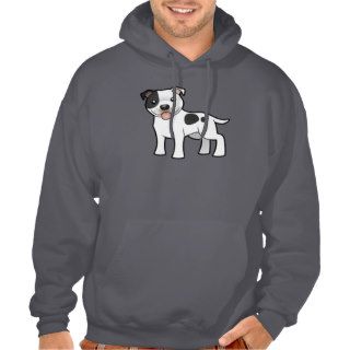 Cartoon Staffordshire Bull Terrier Hooded Pullovers