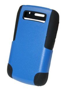 GO BC464 Silicone Skin and Plastic 2 In 1 Soft Protective Hard Case for Blackberry 9700/9780   1 Pack   Retail Packaging   Blue and Black Cell Phones & Accessories