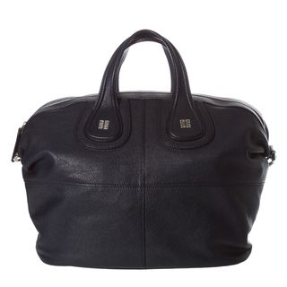 Givenchy 'Nightingale' Medium Navy Goatskin Satchel Givenchy Designer Handbags