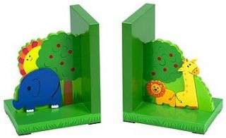 jungle handpainted bookends by when i was a kid