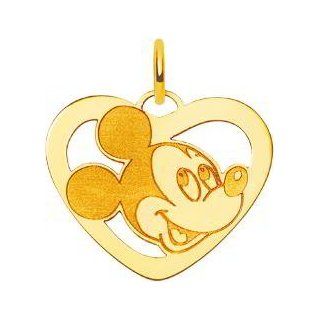 14K Gold Disney Mickey Mouse Heart Charm Jewelry New Jewelry