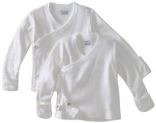 Unisex White 2 pk Long Sleeve Side Snap Shirt (0 3 Months) Infant And Toddler Undershirts Clothing