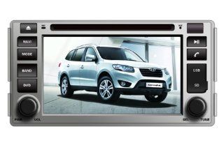 Pioeneer Intelligent(2006 2012) Hyundai Santa Fe 6 8 Inch Touchscreen Double DIN Car DVD Player & In Dash Navigation System, Navigator, Build In Bluetooth, Radio with RDS, Analog TV, AUX&USB, iPhone/iPod Controls, steering wheel control, rear view 