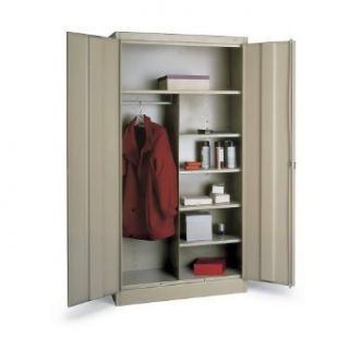 Tennsco 7214 24 Gauge Steel Standard Welded Combination Storage Cabinet, 5 Shelves, 150 lbs Capacity per Shelf (50 lbs per half shelf), 36" Width x 72" Height x 18" Depth, Putty