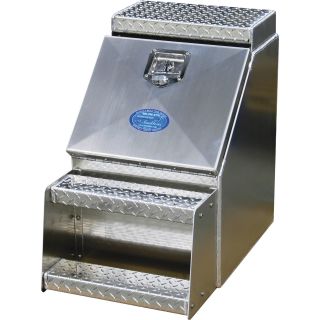 American Truckboxes Aluminum Heavy-Duty Step Truck Box — Smooth/Diamond Plate, 12in.W x 20in.D x 24in.H  Step Boxes