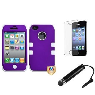 BasAcc Grape TUFF Case/ Stylus/ LCD Protector for Apple iPhone 4/ 4S BasAcc Cases & Holders