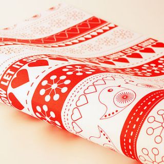 set of five festive ribbon white wrap by allihopa