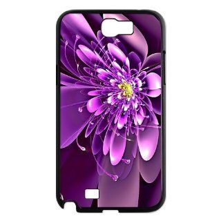 Custom Design Beatiful Purple&Red Flower Painting Best Protective Hard Plastic Case Cover for Samsung note2 N7100 Cell Phones & Accessories