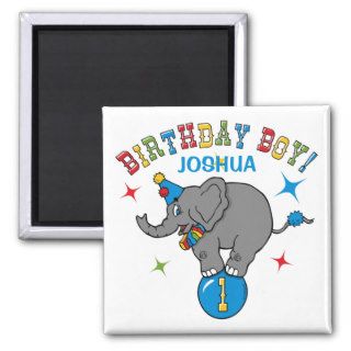 Circus Elephant 1st Birthday Fridge Magnets