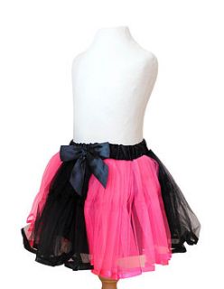 hot pink and black tutu & hair bow by candy bows