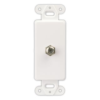 Cooper Wiring Devices 1 Gang White Coax Thermoplastic Wall Plate