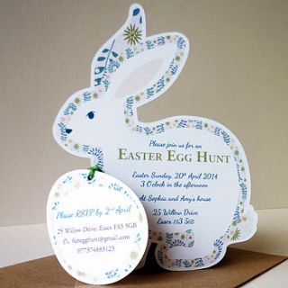 20 personalised easter egg hunt invitations by ink pudding
