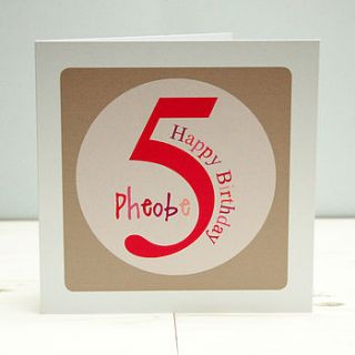 personalised numbered birthday card by spotty n stripy