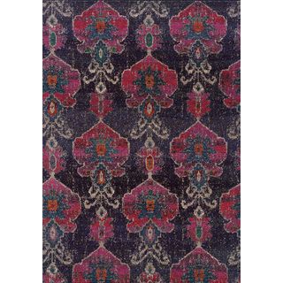 Antiqued Modern Grey/ Pink Contemporary Area Rug (4' x 5'9) Oriental Weavers 3x5   4x6 Rugs