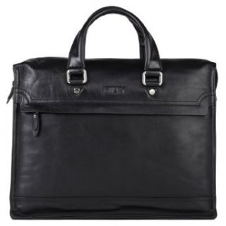 Milry Men's Genuine Leather Top grade Cowhide Leather Briefcase and Messenger Bag Black for Men P0041 2 Clothing