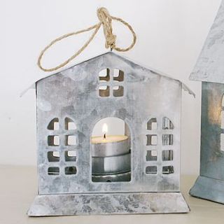 hanging house lantern by the chic country home