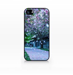 Japanese Sakura   Flat Back, iphone 4 case, iphone 4s case, Hard Plastic Black case   GIV IP4 463 BLACK Cell Phones & Accessories
