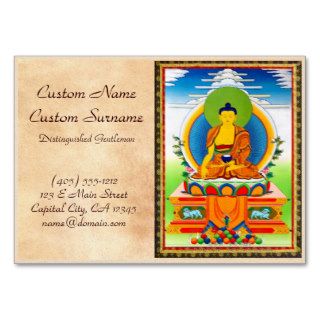 Cool oriental tibetan thangka tattoo Aksobhya Business Card Template