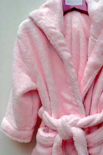 girl's pale pink dressing gown by pink bamboo