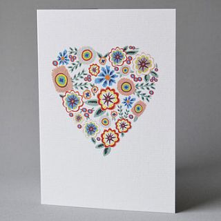 english garden floral heart card by lucy says i do