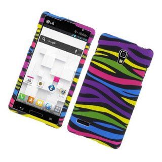 For LG Optimus L9 T Mobile P769 Hard Case Rainbow Zebra 