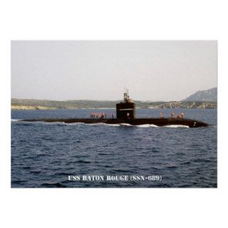 USS BATON ROUGE (SSN 689) POSTER