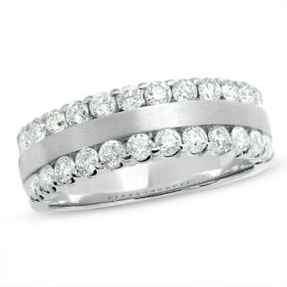 CT. T.W. Diamond Two Row Band in 14K White Gold   Zales