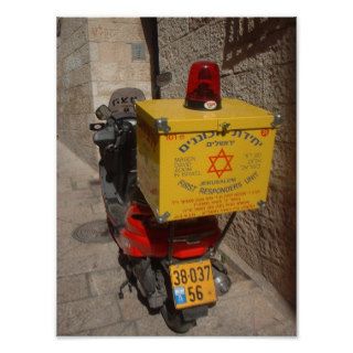 Cool Jewish Ambulance Motorcycle Print