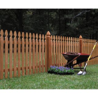 Wood Fencing 42 x 8 Premium Cedar Gothic Picket Fence Panel